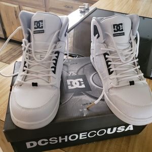 White DC Shoes High Tops size 11.5